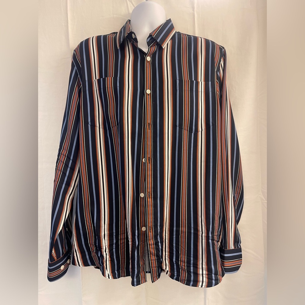 Murano Men's Multicolor Striped Button-Down Shirt